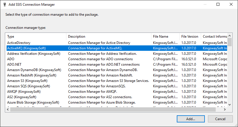 ActiveMQ - Add Connection